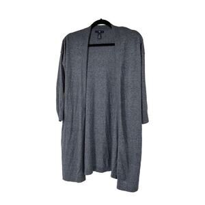 Gap Factory Heather Blue‎ Cotton Blend Open Cardigan
